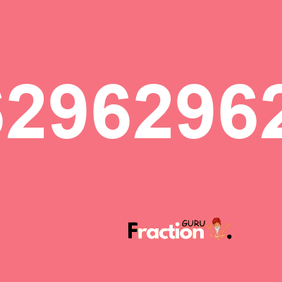 What is 0.00462962962962962962962962962963 as a fraction