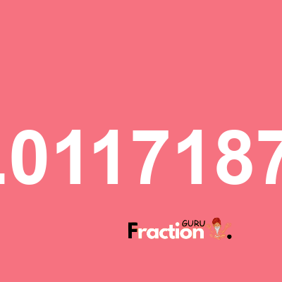 What is 0.01171875 as a fraction