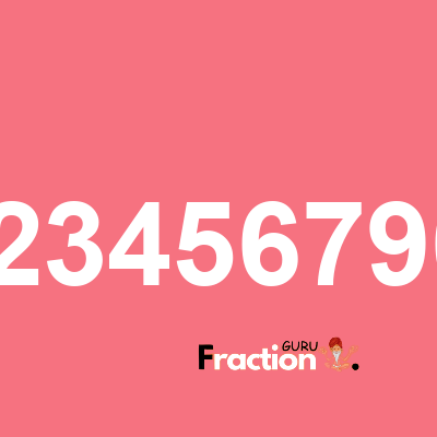 What is 0.0123456790123 as a fraction