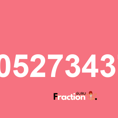 What is 0.052734375 as a fraction