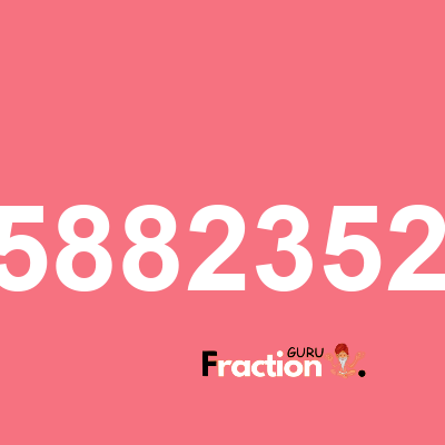 What is 0.05882352941 as a fraction