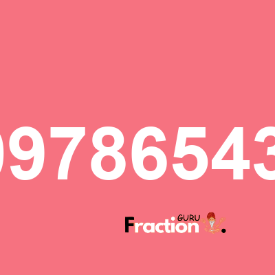 What is 0.0978654321 as a fraction