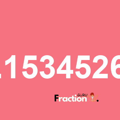 What is 0.15345268 as a fraction