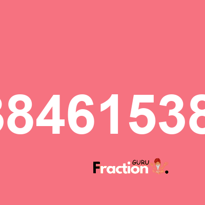 What is 0.15384615384615 as a fraction