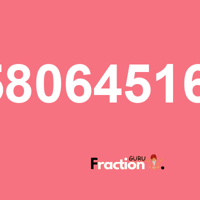 What is 0.16129032258064516129032258064516 as a fraction