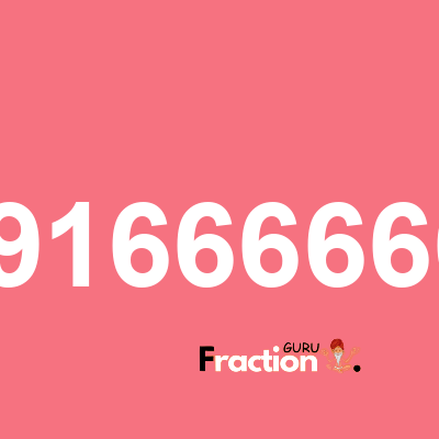 What is 0.19166666666 as a fraction