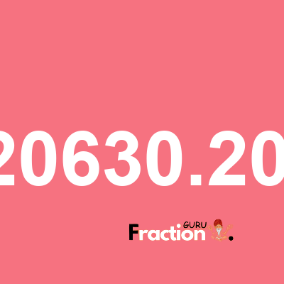 What is 0.20630.2063 as a fraction
