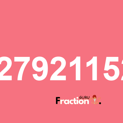 What is 0.22792115291 as a fraction