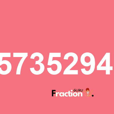 What is 0.25735294117 as a fraction