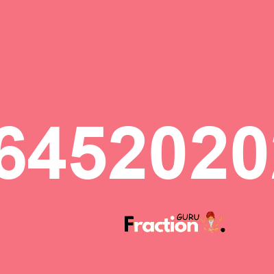 What is 0.26452020202 as a fraction