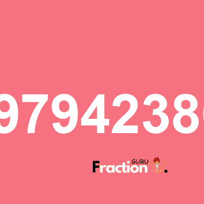 What is 0.49794238683 as a fraction