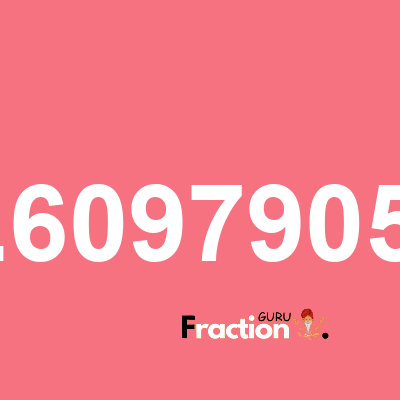 What is 0.60979057 as a fraction