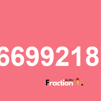 What is 0.669921875 as a fraction