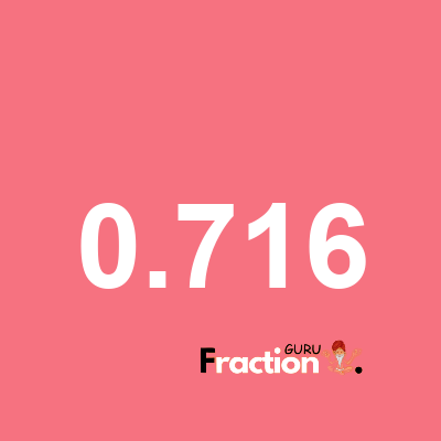 What is 0.716 as a fraction