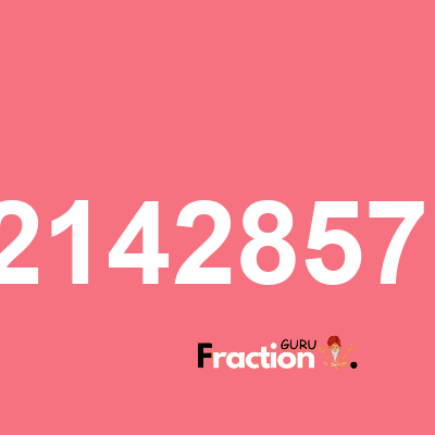 What is 0.723214285714286 as a fraction