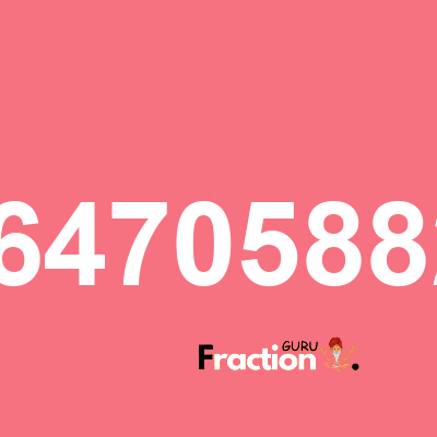 What is 0.76470588235 as a fraction