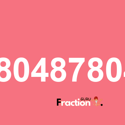 What is 0.78048780487 as a fraction
