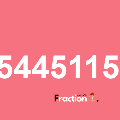 What is 1.0954451150103 as a fraction