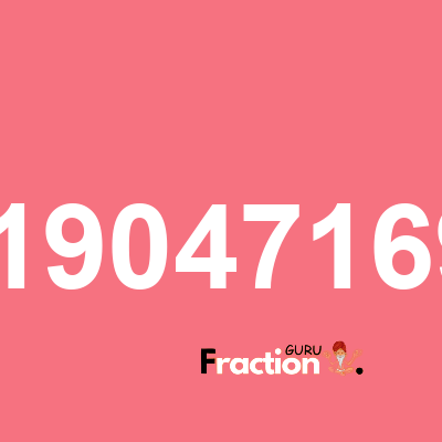 What is 1.11904716905 as a fraction