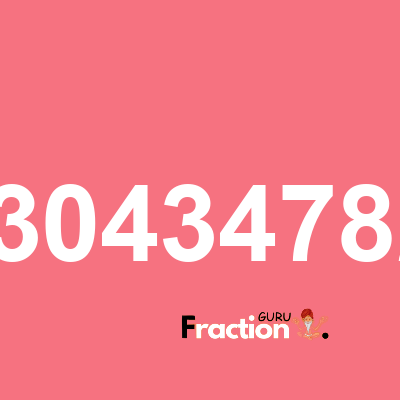 What is 1.13043478261 as a fraction
