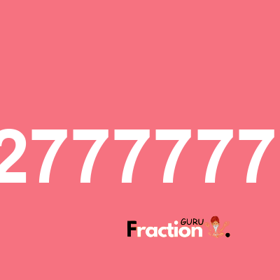 What is 1.52777777777 as a fraction