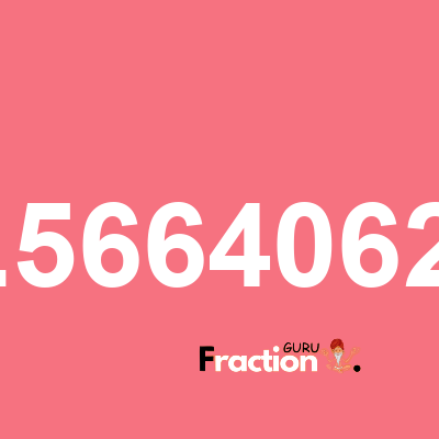 What is 1.56640625 as a fraction