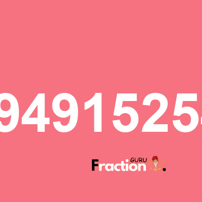 What is 1.69491525424 as a fraction
