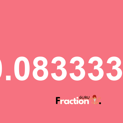 What is 10.08333333 as a fraction