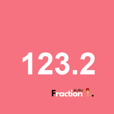 What is 123.2 as a fraction