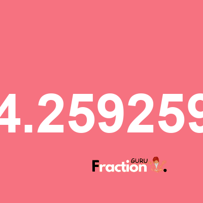 What is 14.2592593 as a fraction