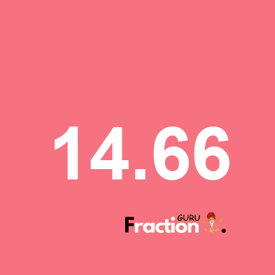 What is 14.66 as a fraction