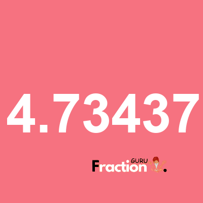 What is 14.734375 as a fraction