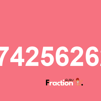 What is 2.742562623 as a fraction