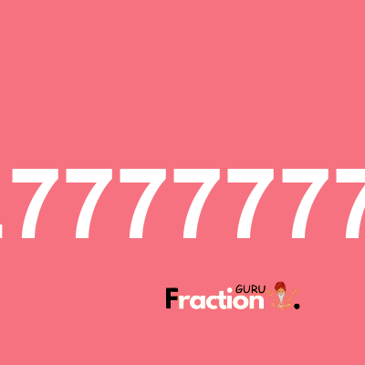 What is 23.777777778 as a fraction