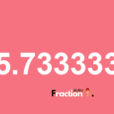 What is 25.7333333 as a fraction