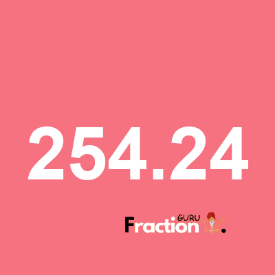 What is 254.24 as a fraction