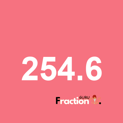 What is 254.6 as a fraction