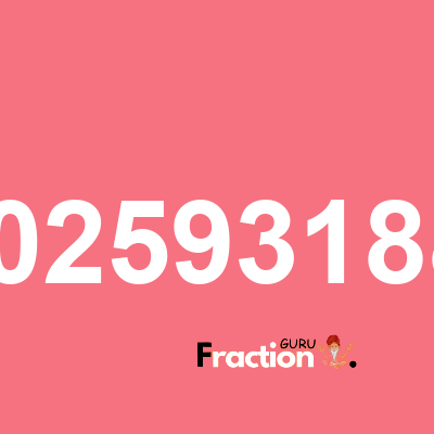 What is 3.025931884 as a fraction