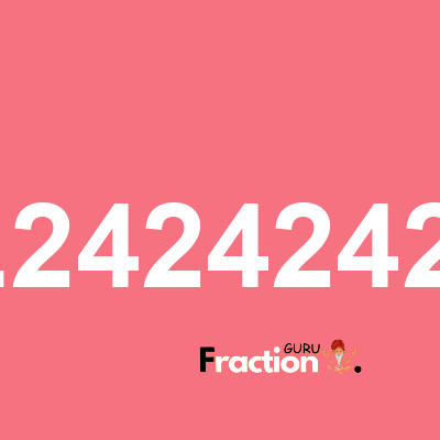 What is 3.24242424 as a fraction