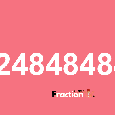 What is 3.248484848 as a fraction