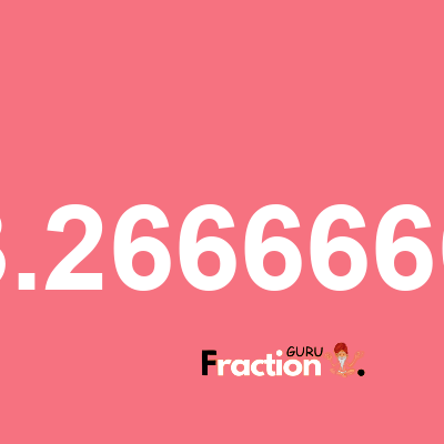 What is 3.2666666 as a fraction