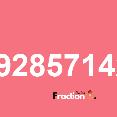 What is 3.39285714286 as a fraction