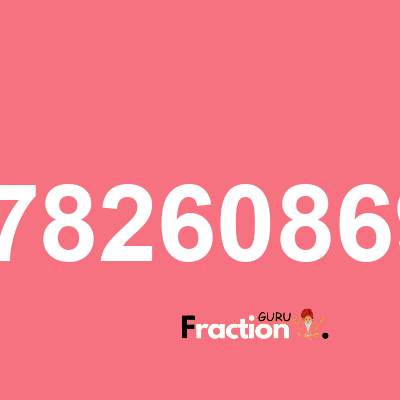 What is 3.47826086957 as a fraction