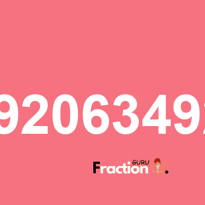 What is 3.49206349206 as a fraction