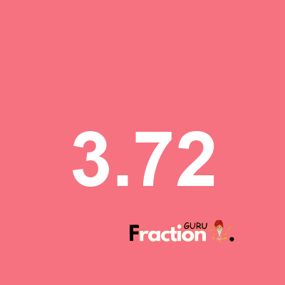 What is 3.72 as a fraction