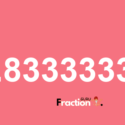 What is 3.83333333 as a fraction