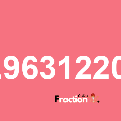 What is 3.96312201 as a fraction