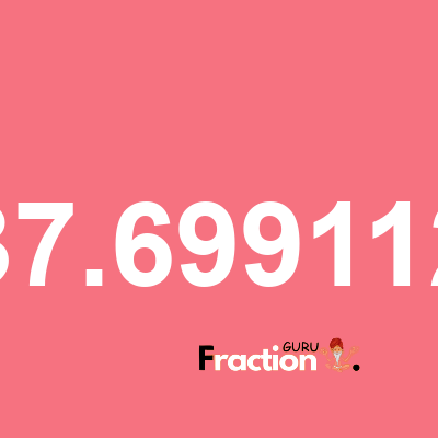 What is 37.699112 as a fraction