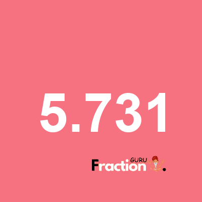 What is 5.731 as a fraction