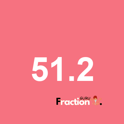 What is 51.2 as a fraction